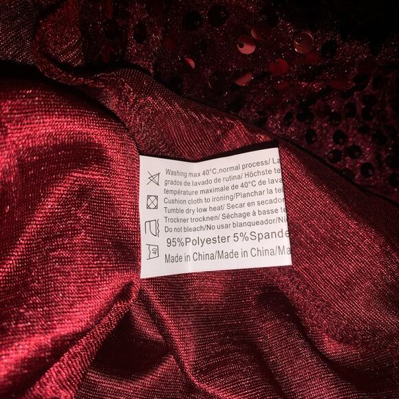 In’Voland Red Sequin Shift Dress Women’s Plus Size 20W Christmas New Year Party - Picture 10 of 11